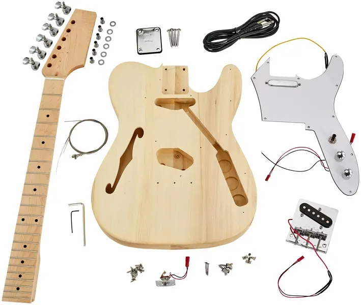 Harley Benton TL T-Style E-Gitarren-Bausatz Semi-Hollow