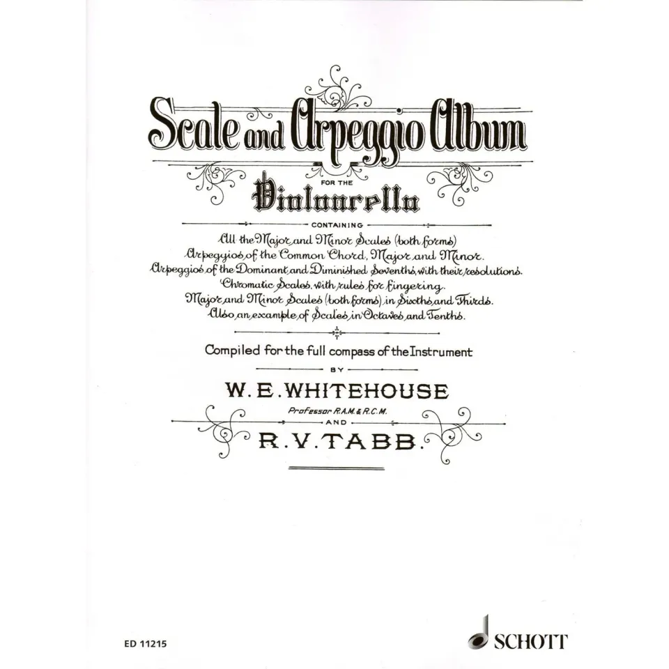 Schott Whitehouse Tabb Tonleiter Arpeggio Album Noten Cello