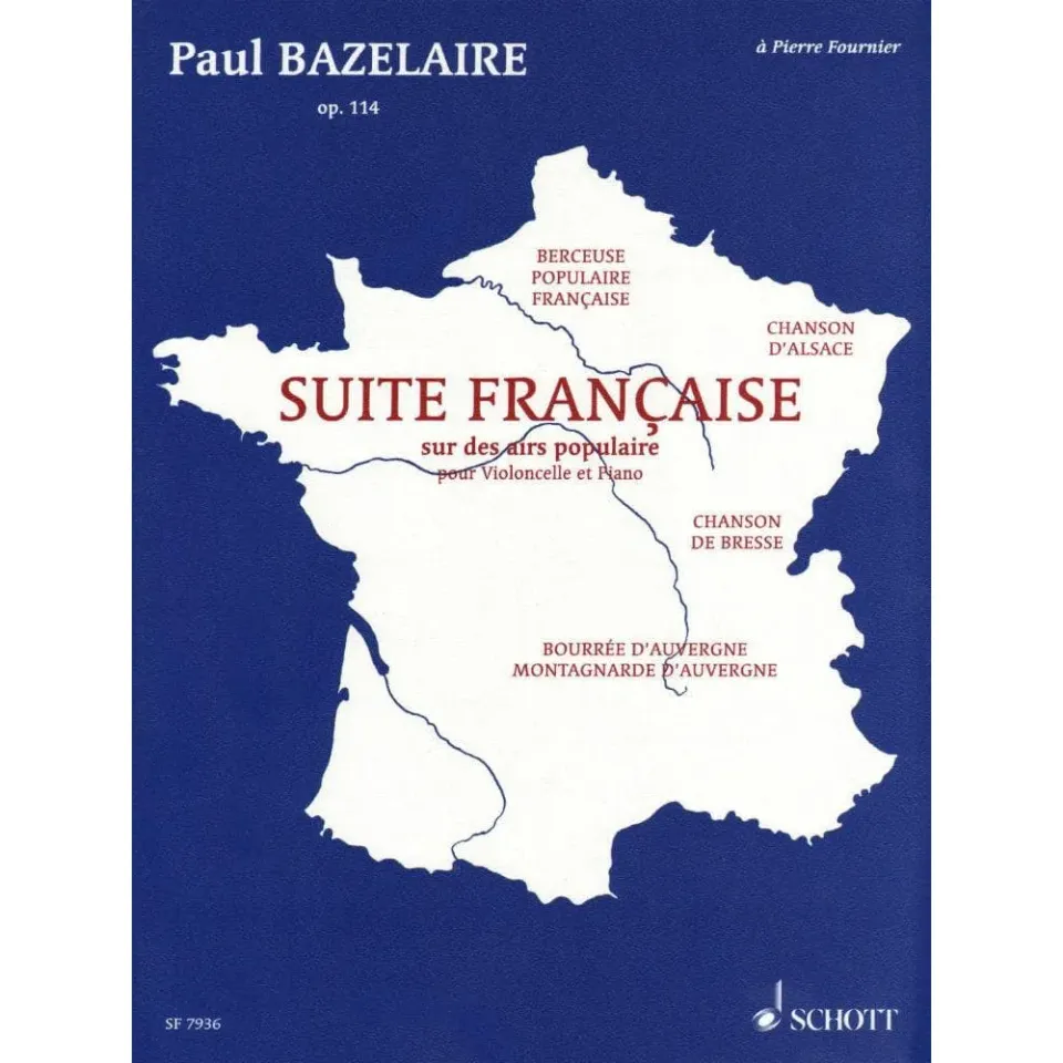 Presser Bazelaire Suite Française Op.114 Noten Cello