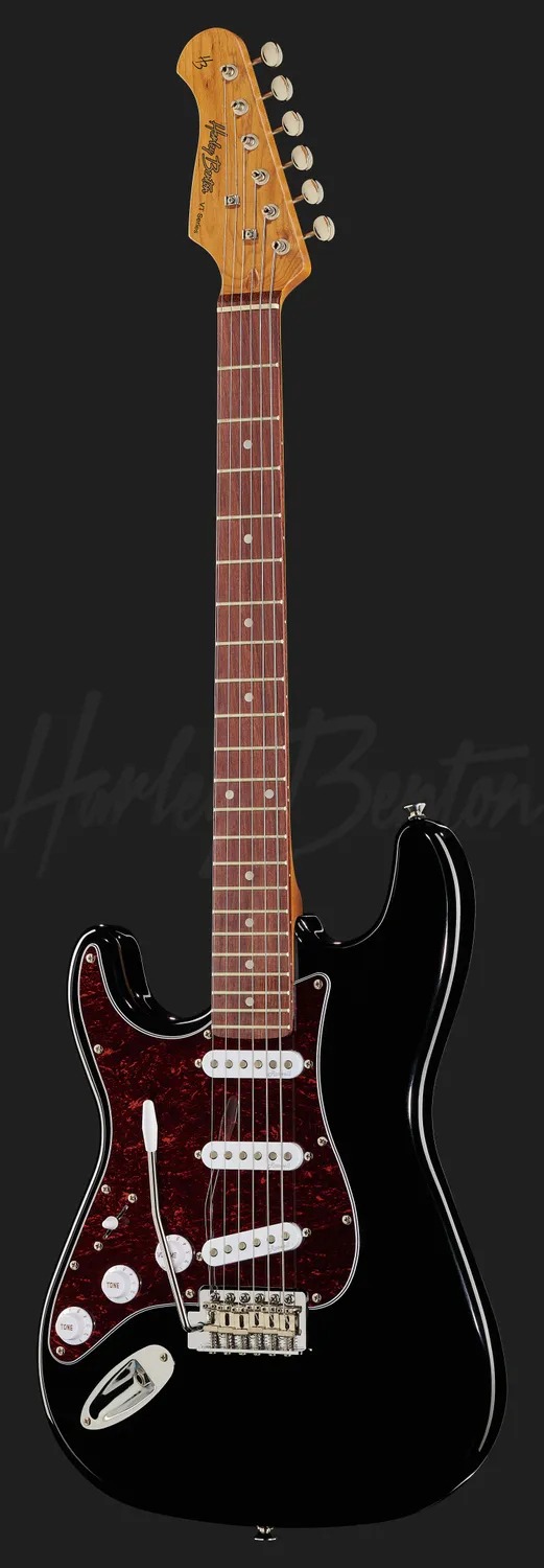 Harley Benton Classic ST-62 LH BK E-Gitarre links schwarz