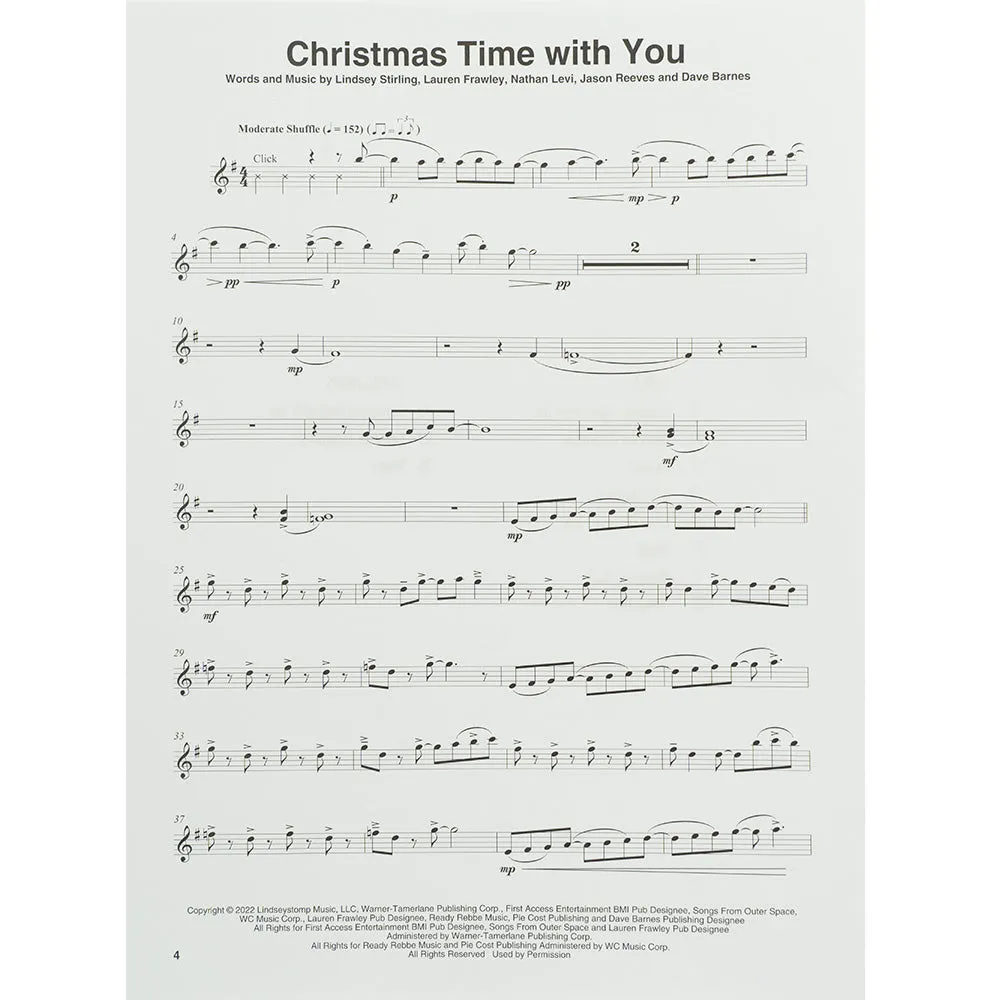 Lindsey Stirling Snow Waltz Noten Violine Play-Along Vol. 82