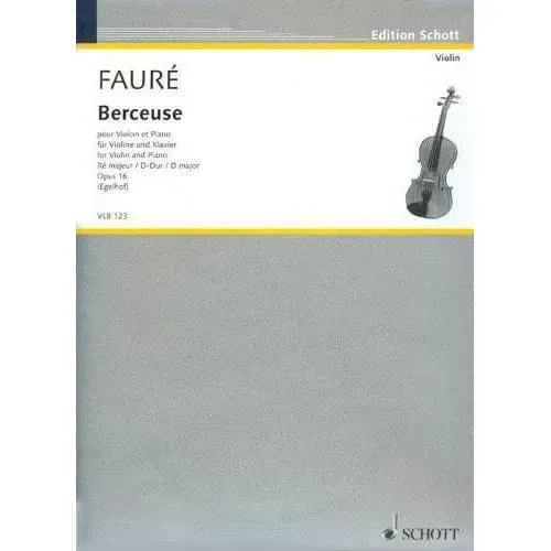 Shar Music Fauré Berceuse Op 16 Geigennoten Violine