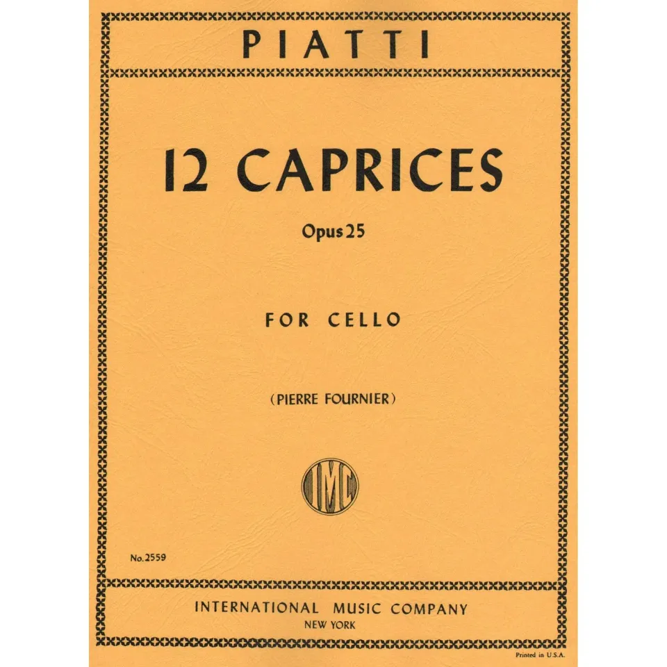 Shar Music Piatti 12 Capricen Op. 25 Cellonoten Fournier