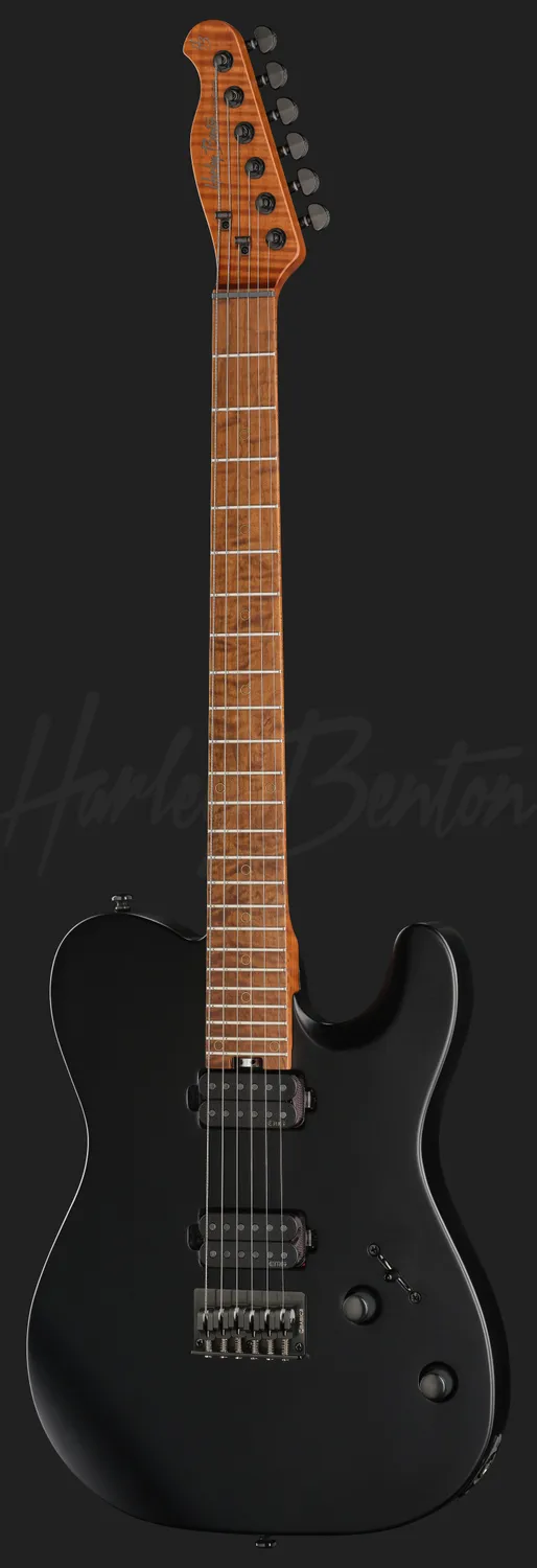 Harley Benton Fusion-T II EMG MN HT E-Gitarre Satin Black Hardtail