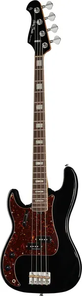 Harley Benton MV-4P LH E-Bass Black Linkshänder Alnico