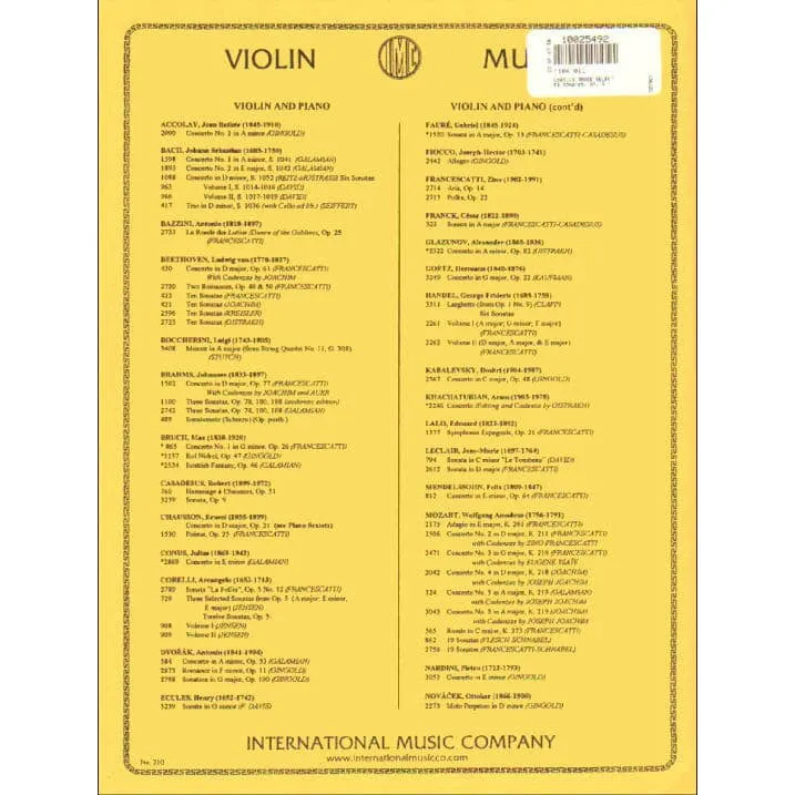 International Corelli 3 Sonaten op. 5 Noten Violine Klavier