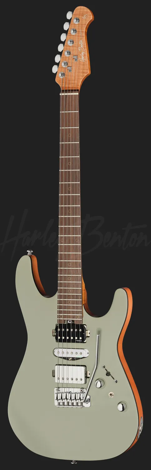 Harley Benton Fusion-IV HSH RW E-Gitarre Satin Grey Tremolo