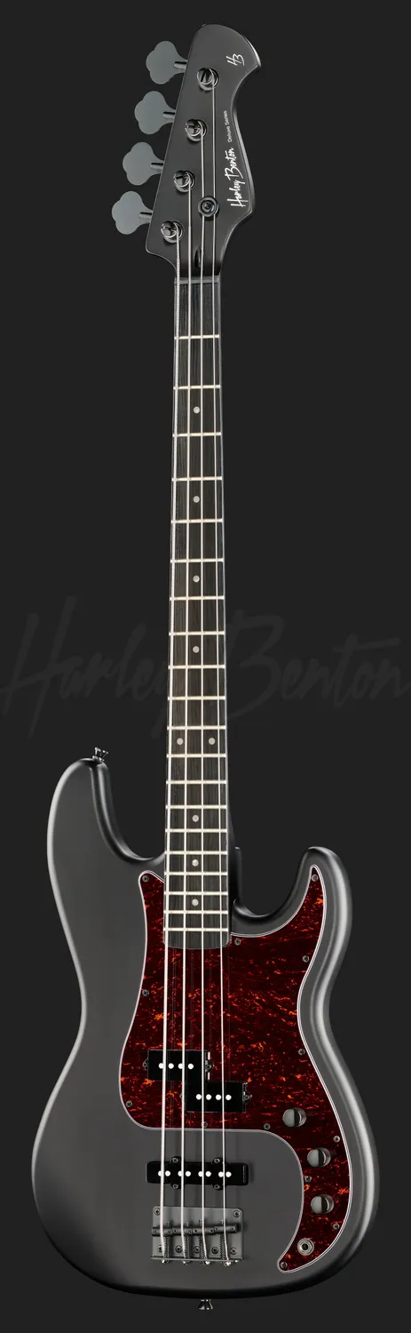 Harley Benton Deluxe PJ-4 SBK E-Bass Satin Schwarz