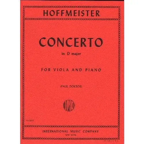 International Hoffmeister Konzert D-Dur Viola Noten Klavier