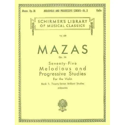 Schirmer Mazas Etüden Op 36 Heft 2 Noten Violine