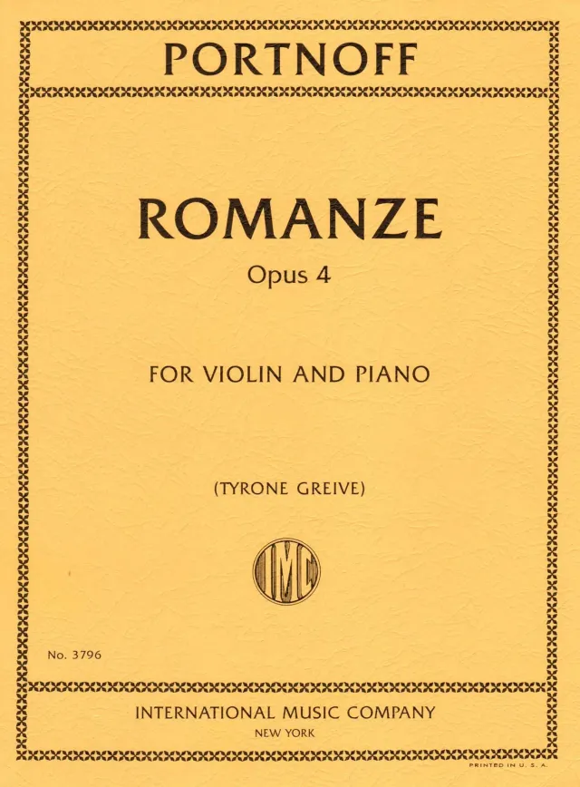 Shar Music Portnoff Romanze Op.4 Noten Violine Klavier
