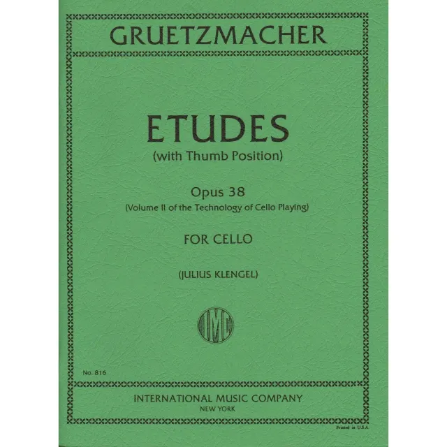 Shar Music Grützmacher Etüden Op.38 Bd.2 Noten Cello