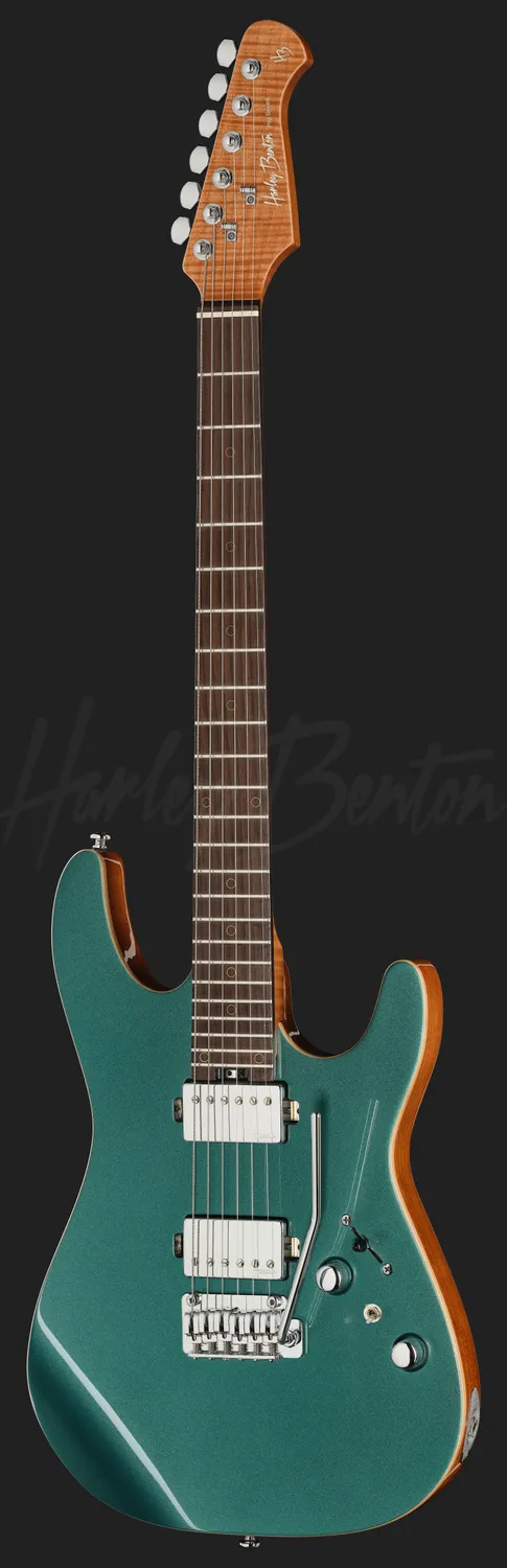 Harley Benton Progressive Fusion-IV HH RW JM E-Gitarre Jade Metallic