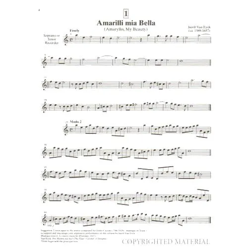 Suzuki Recorder School Vol.7 Blockflötennoten Alt Sopran