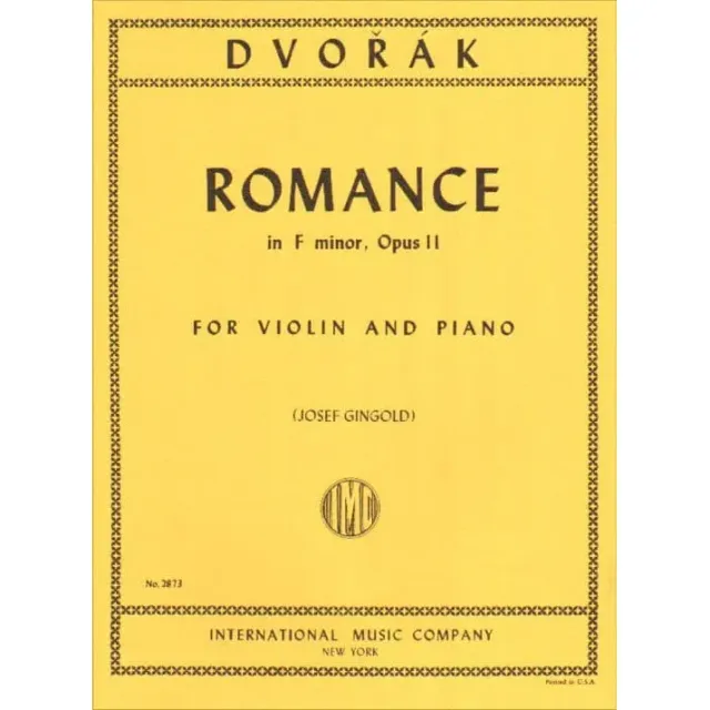 Dvorak Romance f-moll Op.11 Violinnoten Gingold
