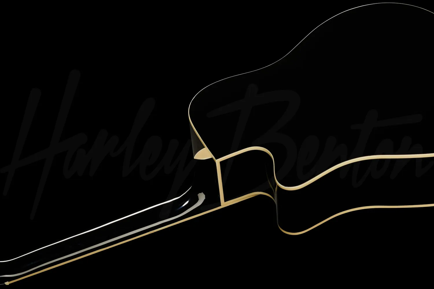 Harley Benton Custom CLD-60SCE Westerngitarre Schwarz Elektro