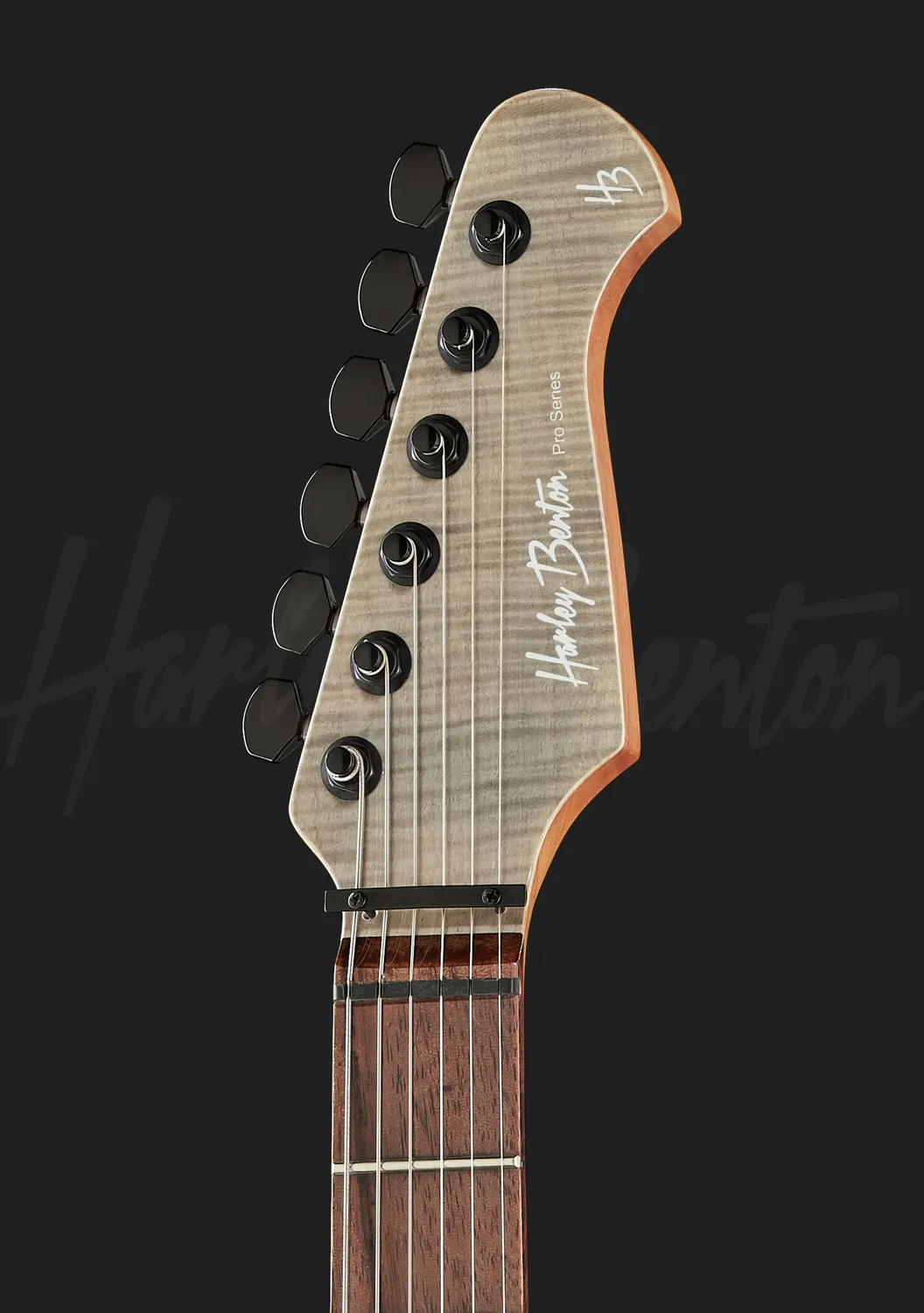 Harley Benton HP-42 Grey Flame E-Gitarre Flamed Maple