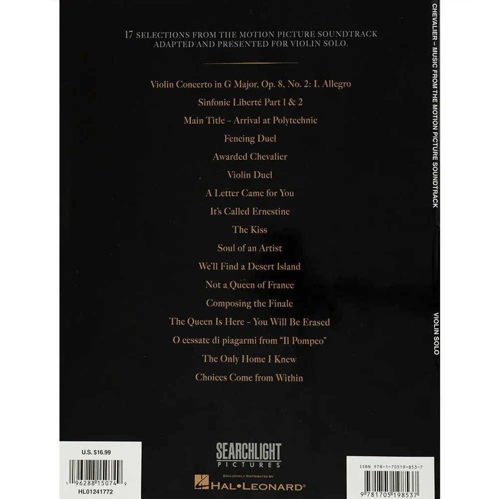 Shar Music Chevalier Soundtrack Noten Violine Solo