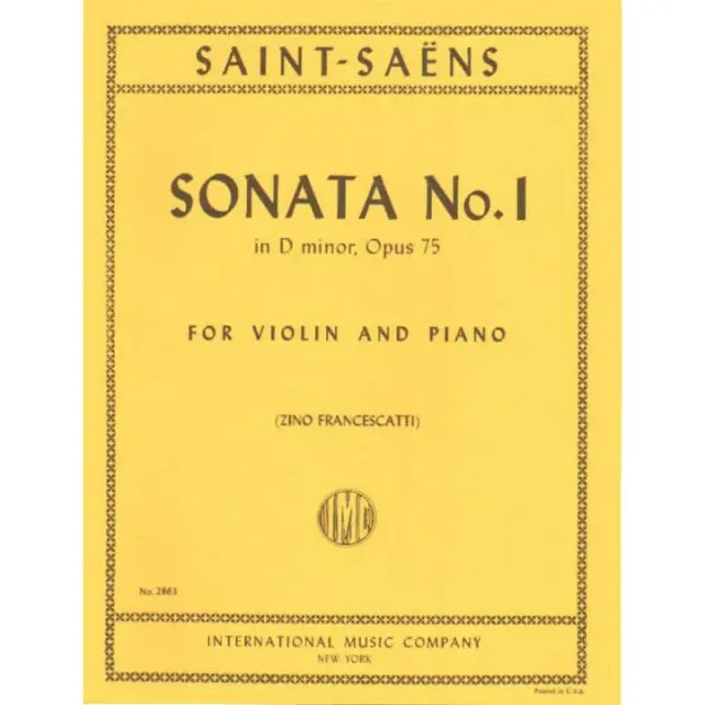 International Sonata No 1 d-moll Op 75 Noten Violine Klavier