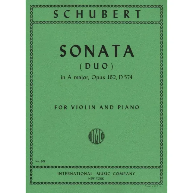 International Schubert Sonate A-Dur D 574 Noten Violine