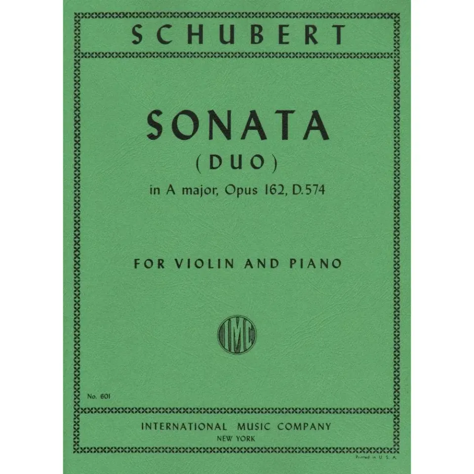 International Schubert Sonate A-Dur D 574 Noten Violine