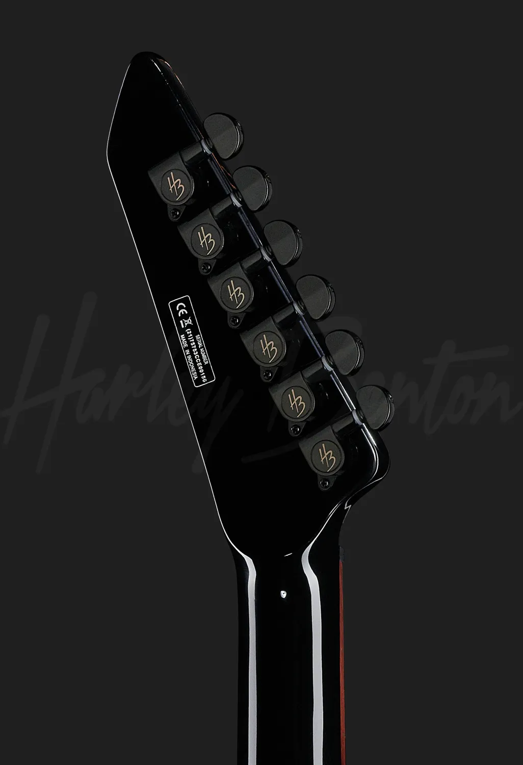 Harley Benton EX-84 Modern EMG E-Gitarre Schwarz aktiv