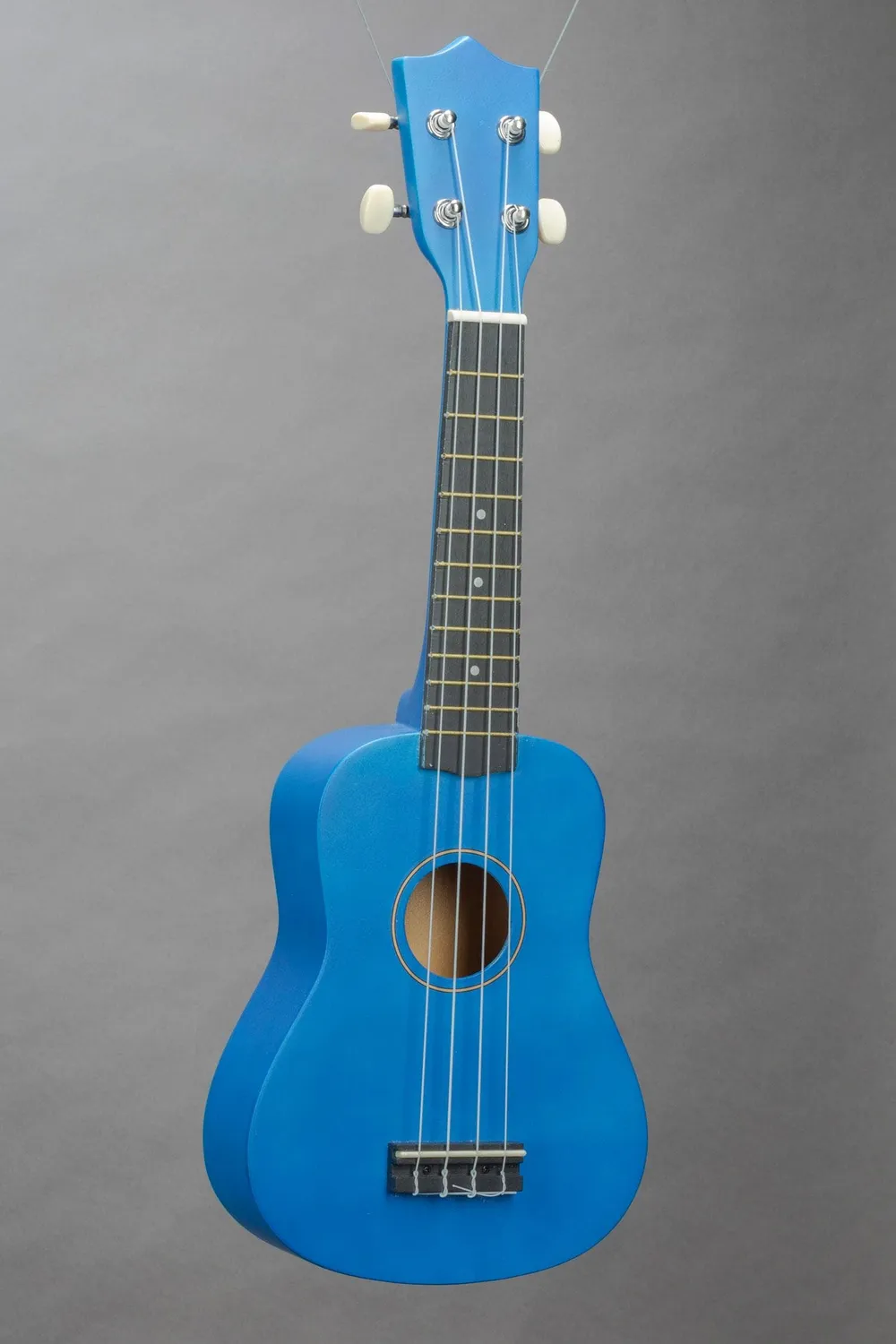 Ukan Sopran-Ukulele mit Tasche Blau Einsteiger Holz