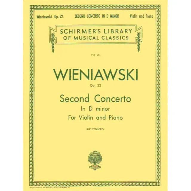 Shar Music Wieniawski Violinkonzert Nr. 2 op. 22 Noten Violine Klavier