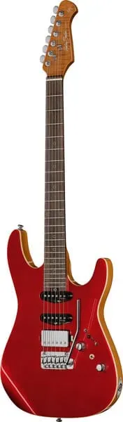Harley Benton Fusion-IV HSS E-Gitarre Rot