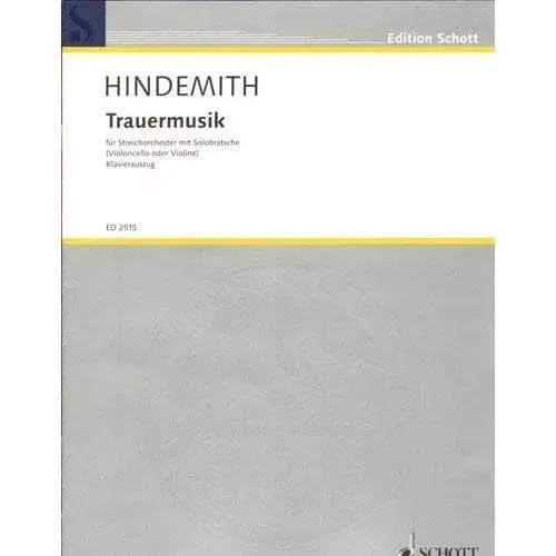 Schott Hindemith Trauermusik Noten Bratsche Klavier
