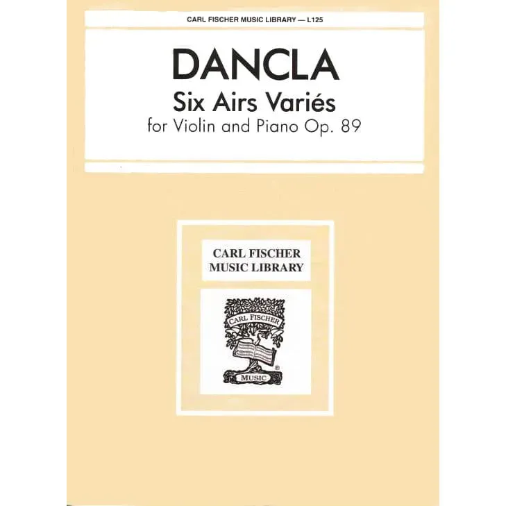 Shar Dancla 6 Airs Variés Op 89 Noten Violine Klavier