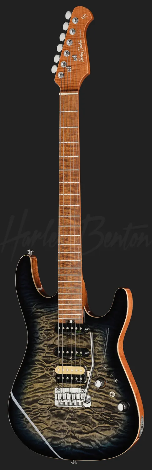 Harley Benton Progressive Fusion-IV HSS E-Gitarre Blue Burst