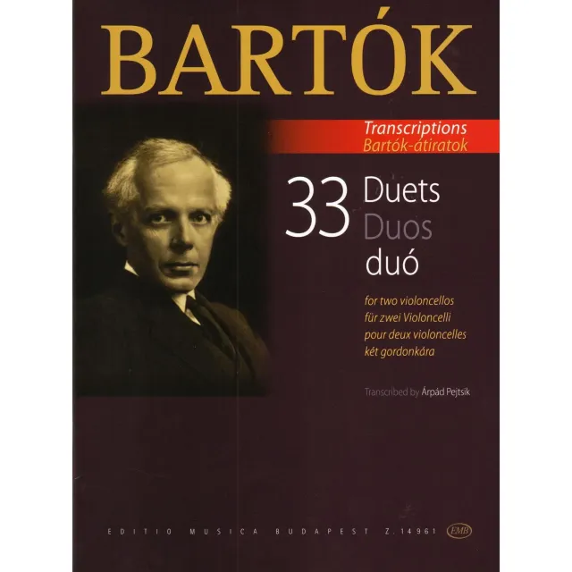 Editio Musica Budapest Bartók 33 Duette Noten 2 Celli