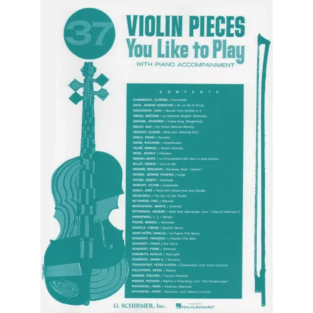 G. Schirmer 37 Violin Pieces Violinnoten Violine Klavier