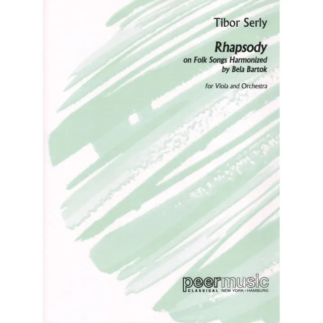 Peer Music Serly Rhapsody Viola Orchester Noten Stimme