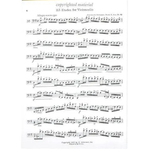 Schirmer Dotzauer Violoncello-Übungen Heft 2 Nr. 35-62 Noten
