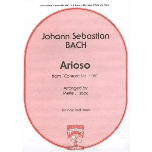 Bach Arioso BWV 156 Noten Viola Klavier Fischer