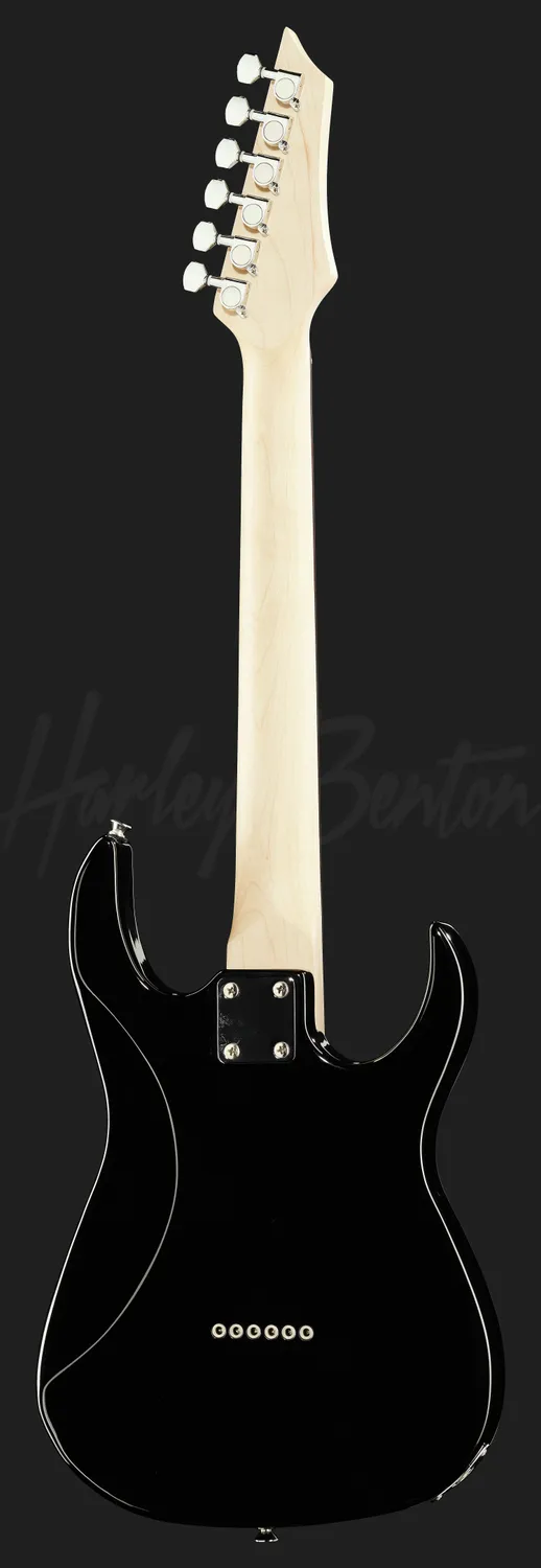 Harley Benton RG-Junior LH E-Gitarre Black Linkshand 3/4
