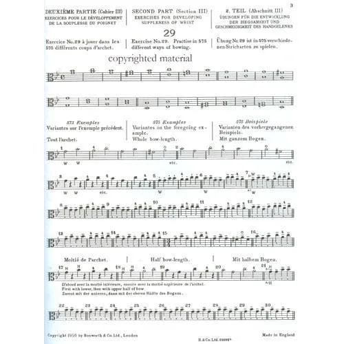 Sevcik Bogentechnik Op. 2 Teil 2 Noten für Viola Tertis