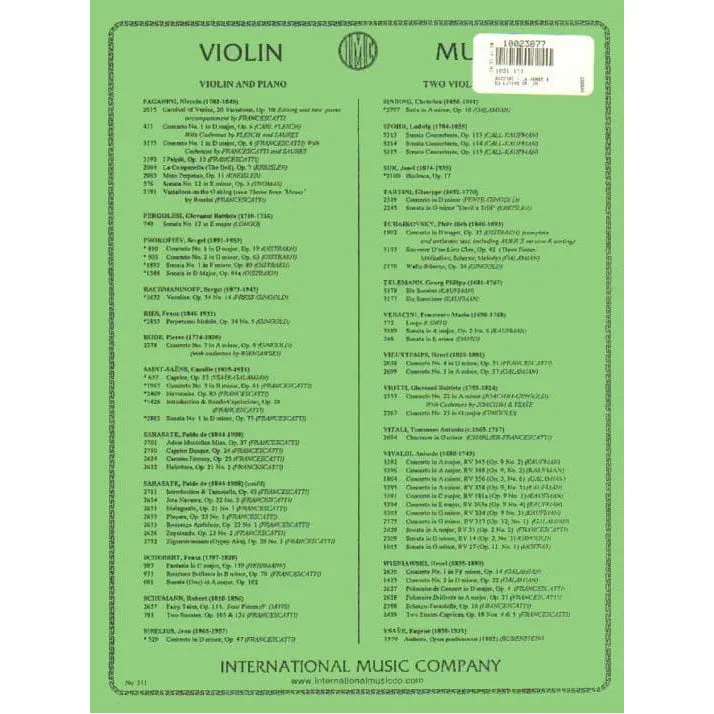 International Bazzini La Ronde des Lutins Op 25 Violinnoten