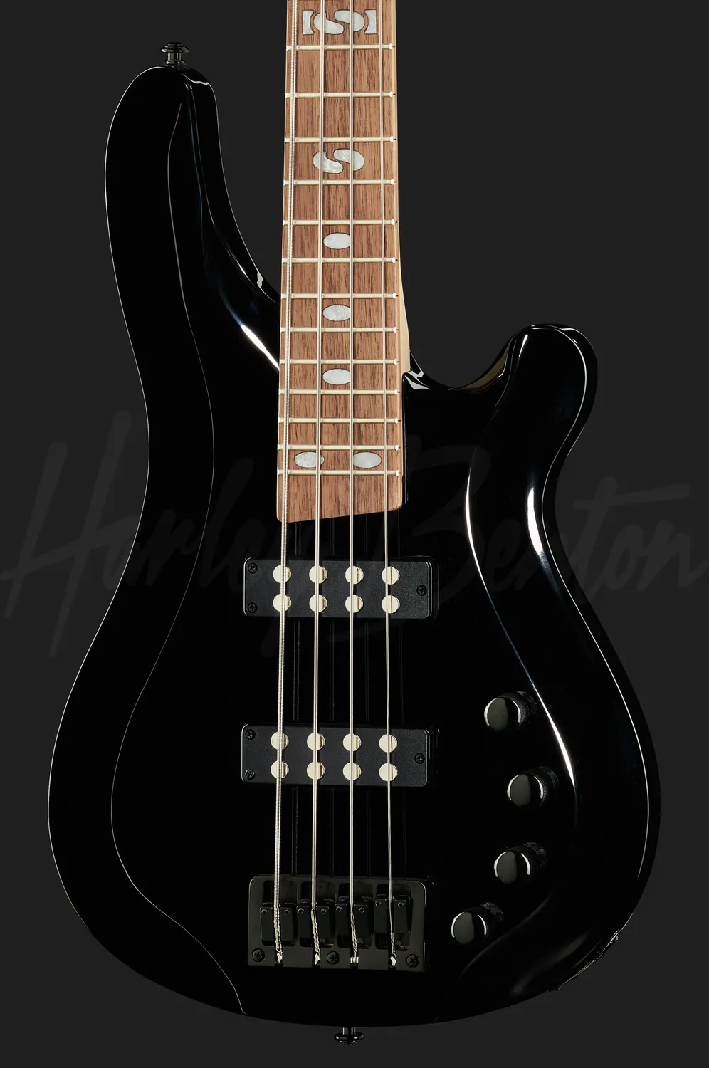 Harley Benton Pro B-450 E-Bass Black 24 Bünde