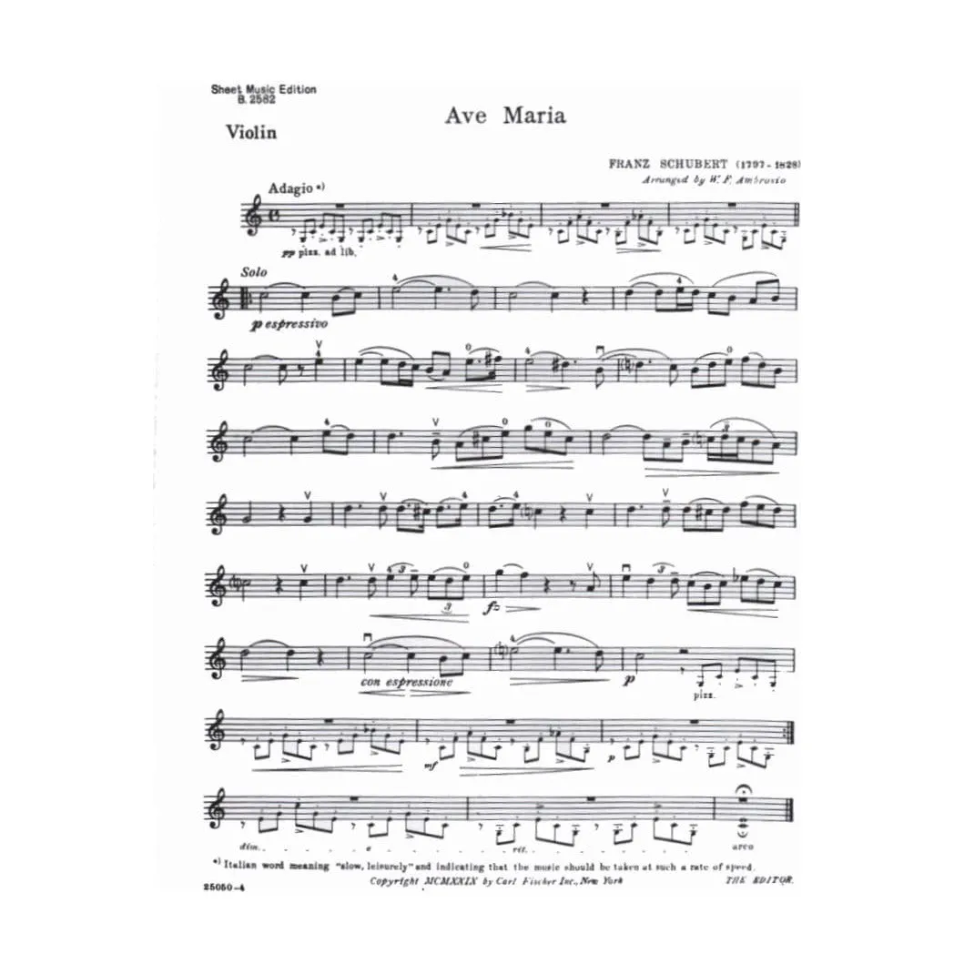 Schubert Ave Maria D 839 Violine Klavier Noten