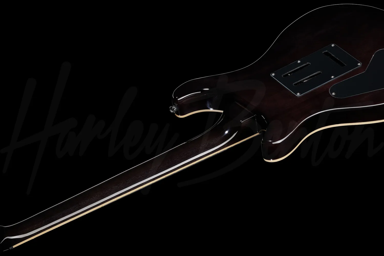 Harley Benton CST-24T Black Flame E-Gitarre Ahorn