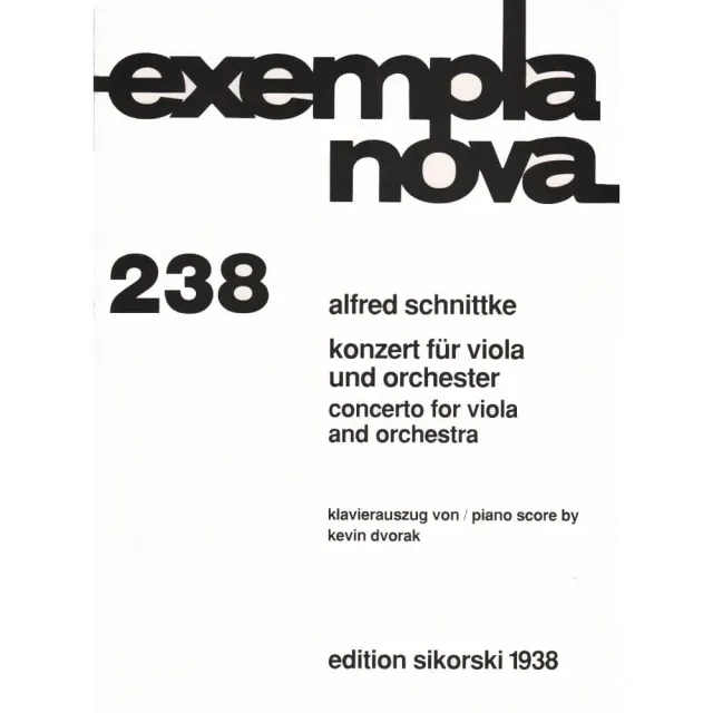 Sikorski Schnittke Concerto Noten für Viola und Klavier