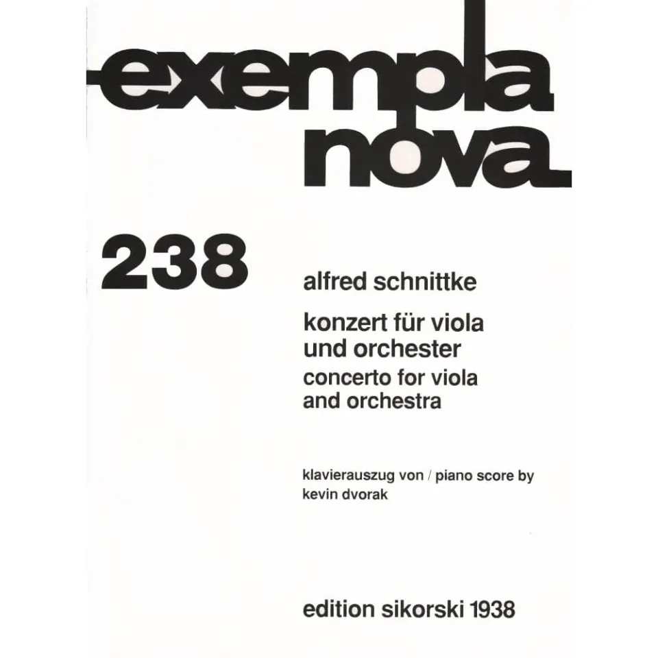Sikorski Schnittke Concerto Noten für Viola und Klavier