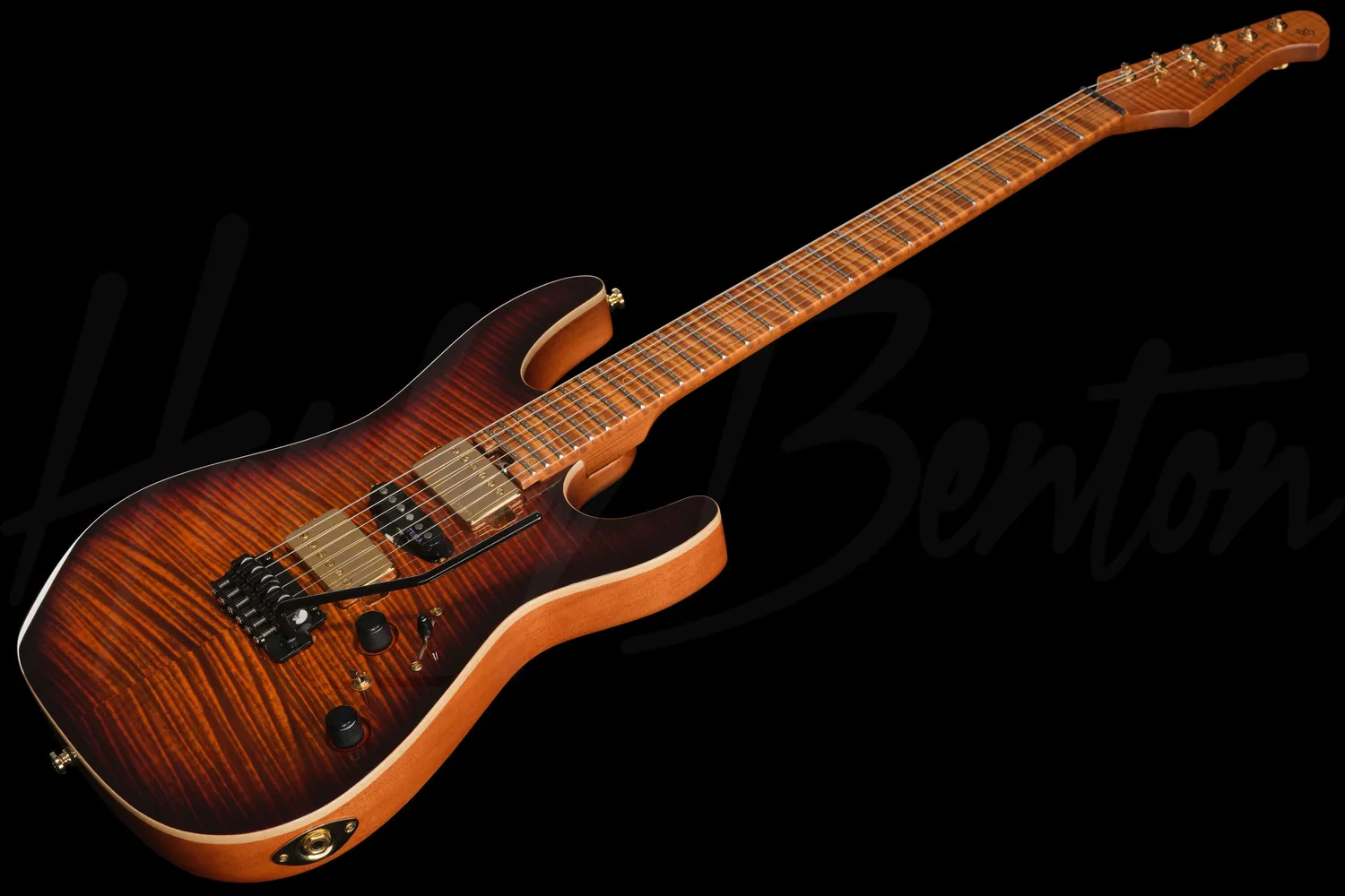 Harley Benton Fusion-IV HSH E-Gitarre Ahorn Bengal Burst
