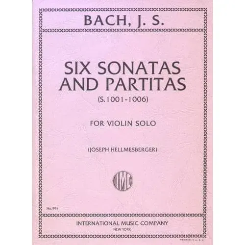 Bach 6 Sonaten Partiten BWV 1001-1006 Violinnoten Hellmesberger
