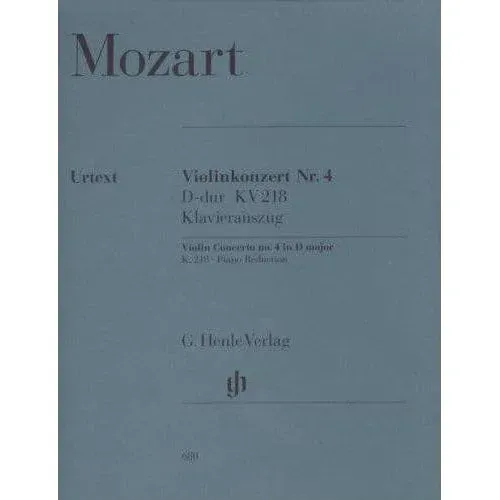 Henle Mozart Violinkonzert Nr. 4 D-Dur KV 218 Urtext Noten