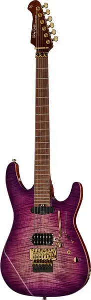Harley Benton Guitar MAX Fusion Signature E-Gitarre lila