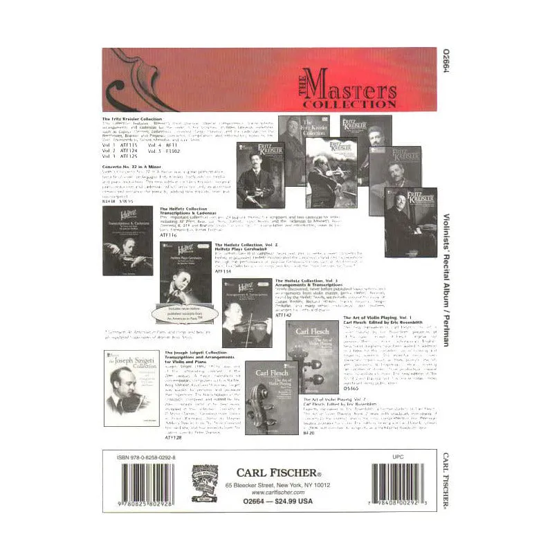 Carl Fischer Violinist's First Solo Album Volume 2 Noten Violine Anfänger